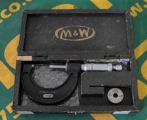 Moore & Wright 1 inch To 2 inch Micrometer Calliper In Wooden Case