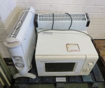 2x Electric heaters, Sharp Compact Microwave