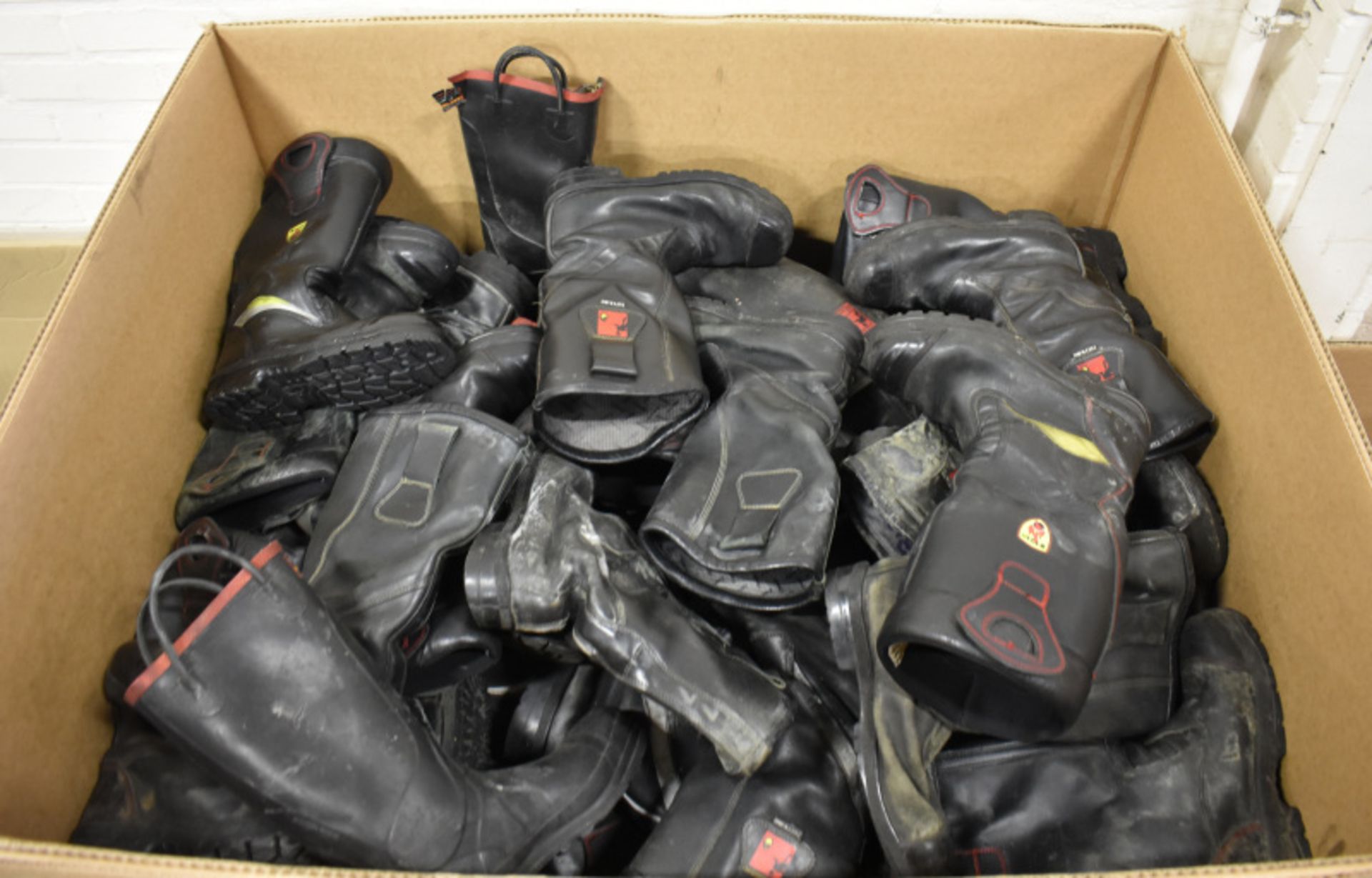 50 pairs of Various Size & Makes Fire Service Safety Boots - Image 2 of 5