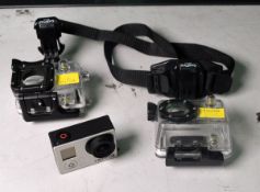 GoPro Hero 3 Action Camcorder Silver & 2x GoPro Waterproof Plastic Camera Cases