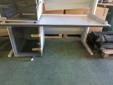 Technical Table With 1 Glass Cabinet Door L 1800mm x W 920mm x H 750mmm