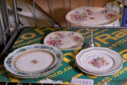 2x Bhumann Bavaria China Plates, 2x Midwinter Stylecraft Fashion Tableware Plates (1 on st