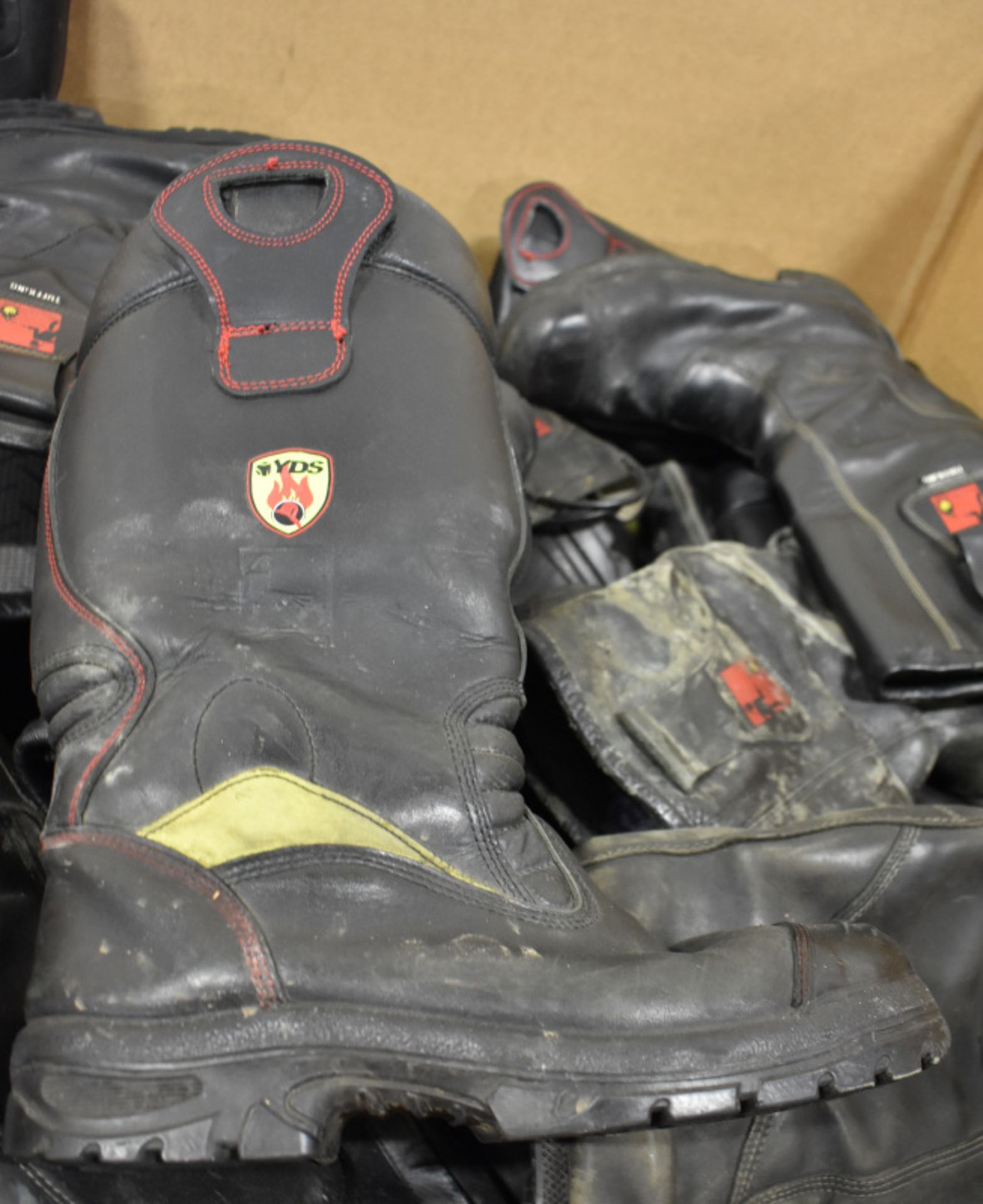 50 pairs of Various Size & Makes Fire Service Safety Boots - Image 4 of 5