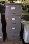 Filing Cabinet - 4 Drawer - L 470mm x W 620mm x H 1320mm - NO KEY