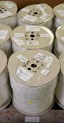 3x White Poly Fibrous Rope 220M x 9mm - NSN 4020-99-120-8692