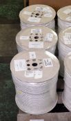 3x White Poly Fibrous Rope 220M x 9mm - NSN 4020-99-120-8692