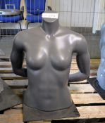 Female Grey Top Body Section Display Mannequin