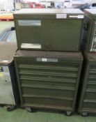 Two Tier 6 Drawer mobile tool box - W 670mm x D 490mm x H 1300mm