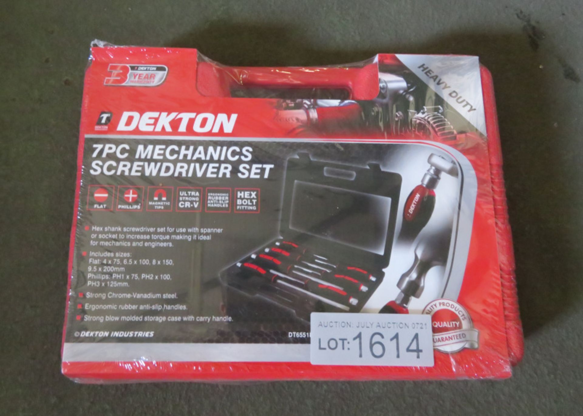 Dekton 7pc Mechanics Screwdriver Set