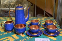Carlton China Assortment - Cups and Saucers, Milk Jug, Goblet, Tea Pot