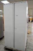 2 Door Metal Cabinet - W 955mm x D 450mm x H1950mm - NO KEY