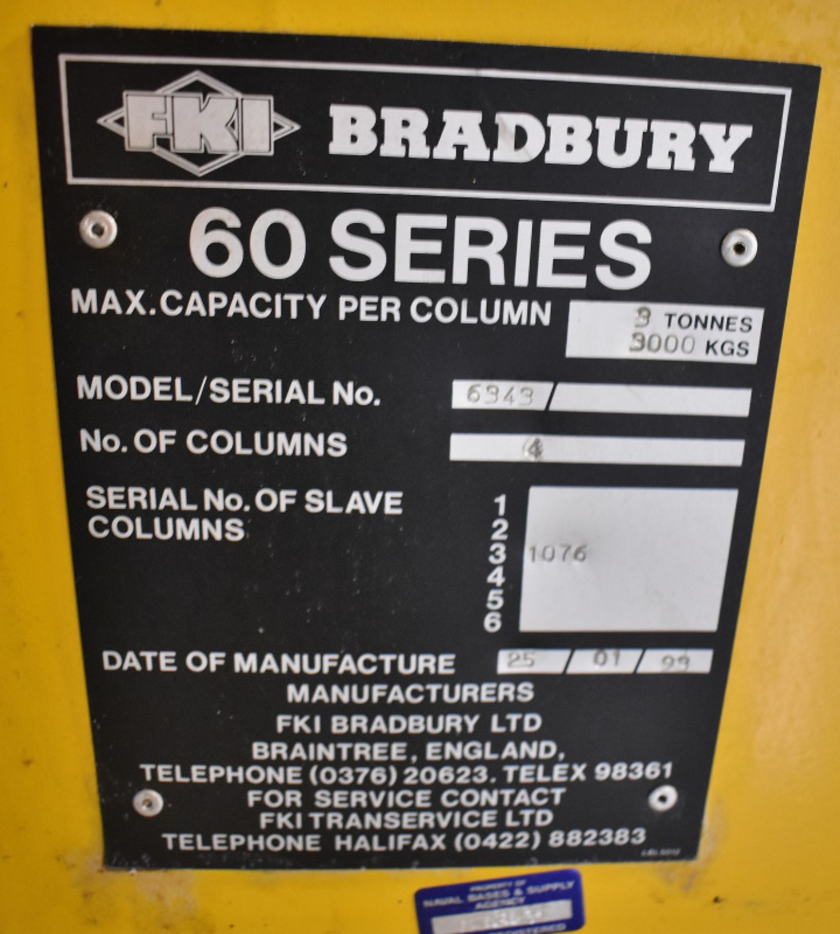 FKI Bradbury mobile 4 post vehicle lift system - 24 tonnes per set of 4 - Image 15 of 31