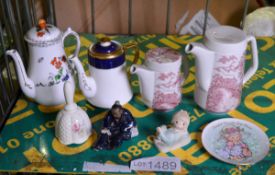 2x Royal Ultra Vitrified Teapots, Plant Tuscan China Teapot, Royal Albert Crown China Teap