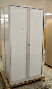 Bisley Double Roller Door Cabinet - W 1000mm x D 470mm x H 1970mm