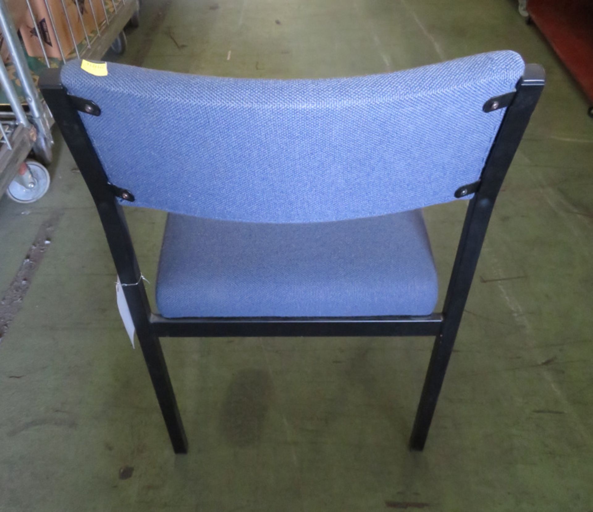 3x Blue Fabric Chairs - Image 3 of 3