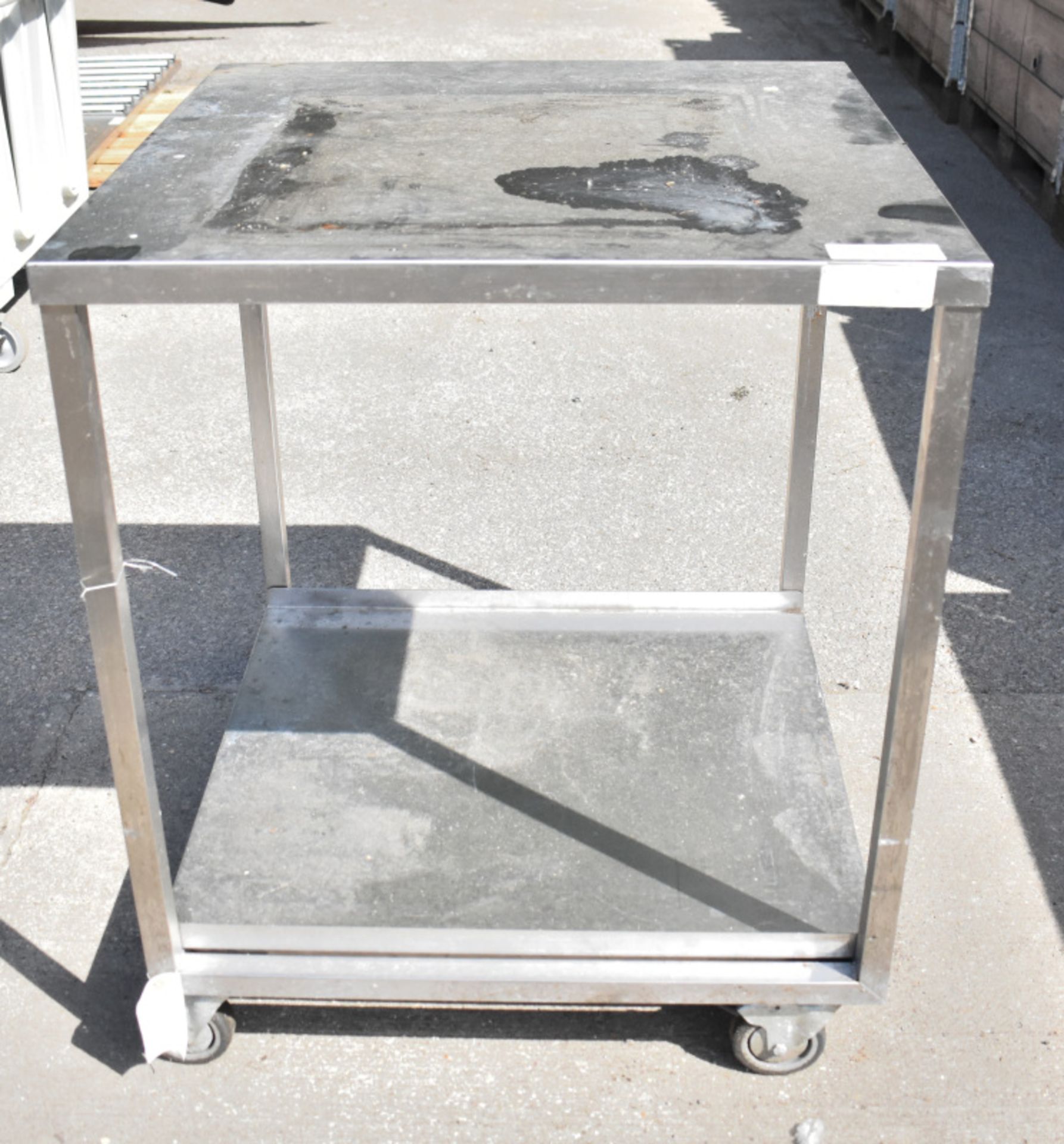Stainless Steel Mobile Bench - 750 x 750 x 900mm