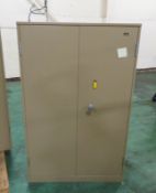 2x 2 Door Metal Cupboards - L1000 x W500 x H1600mm