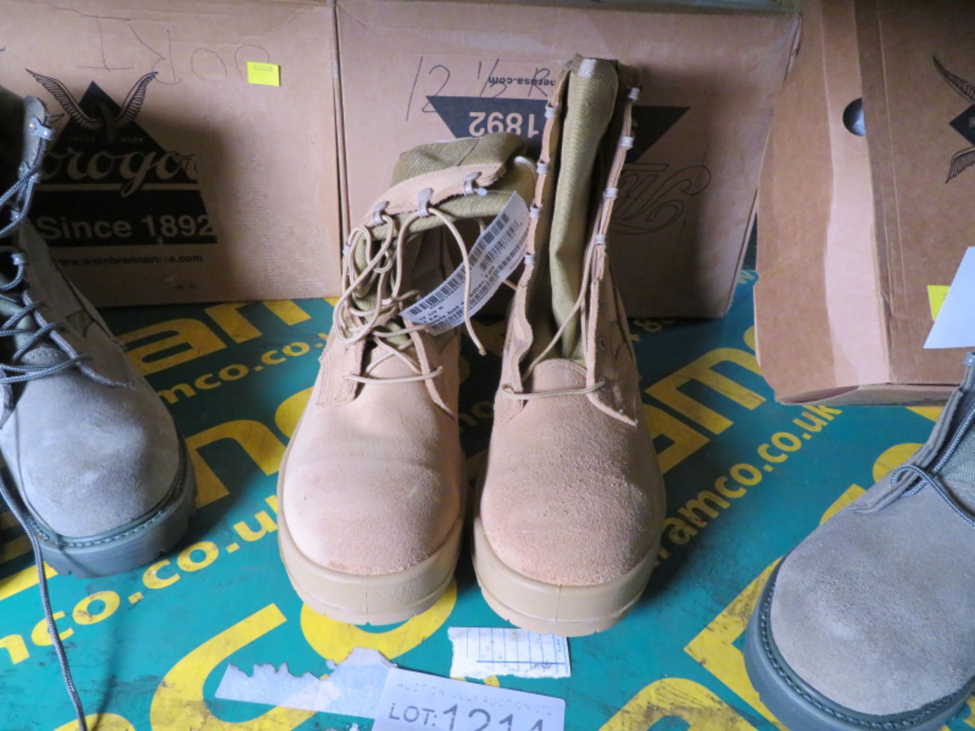 3x Pairs Hot Weather Boots (6 R - Sage, 12.5 R - Desert Tan, 7 R - Sage) - Image 4 of 7