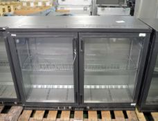 Gamko Fridge Double Door Drink Chiller - L 1200mm x W 540mm x H 890mm