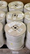 3x White Poly Fibrous Rope 220M x 9mm - NSN 4020-99-120-8692