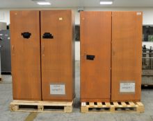 4x Wooden Single Door Wardrobes - W 600mm x D 600mm x H 1800mm