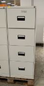 Metal 4-Drawer Filing Cabinet - W 470mm x D 620mm x H 1320mm