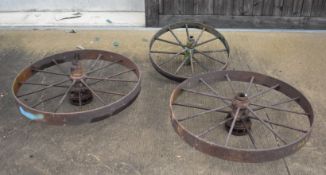 THREE STEEL WHEELS, DIAMETER- 95cm/95cm/75cm