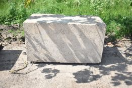 CONCRETE WATER TROUGH 54" LONG X 30" WIDE X 27" DEEP, FRACTURES