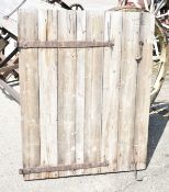 ONE STABLE DOOR 48" X 38" CREOSOTED WITH BANDS AND SNECKS