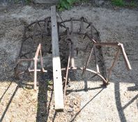 2-POTATO RIDGE HARROWS WITH STRETCHER