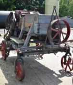 MAYNARDS WHITTLESFORD WORKS, CAMBS. ENGLAND PATENT DRUM CHAFF CUTTER FEEDER,MTD 4 WHEEL TR