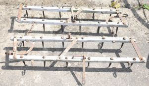 PAIR OF LIGHT HARROWS WITH TIMBER BARS