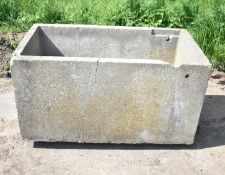CONCRETE WATER TROUGH 52" LONG X 29" WIDE X 27" HIGH FRACTURES