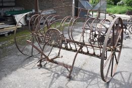 HORSE RAKE, GOOD WHEELS AND SEAT.