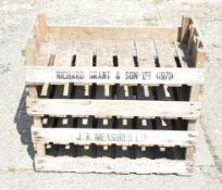 FOUR OLD POTATO CHITTING BOXES