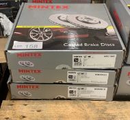 Mintex Brake Discs model numbers MDC1743C, MDC2312C, MDC2301C