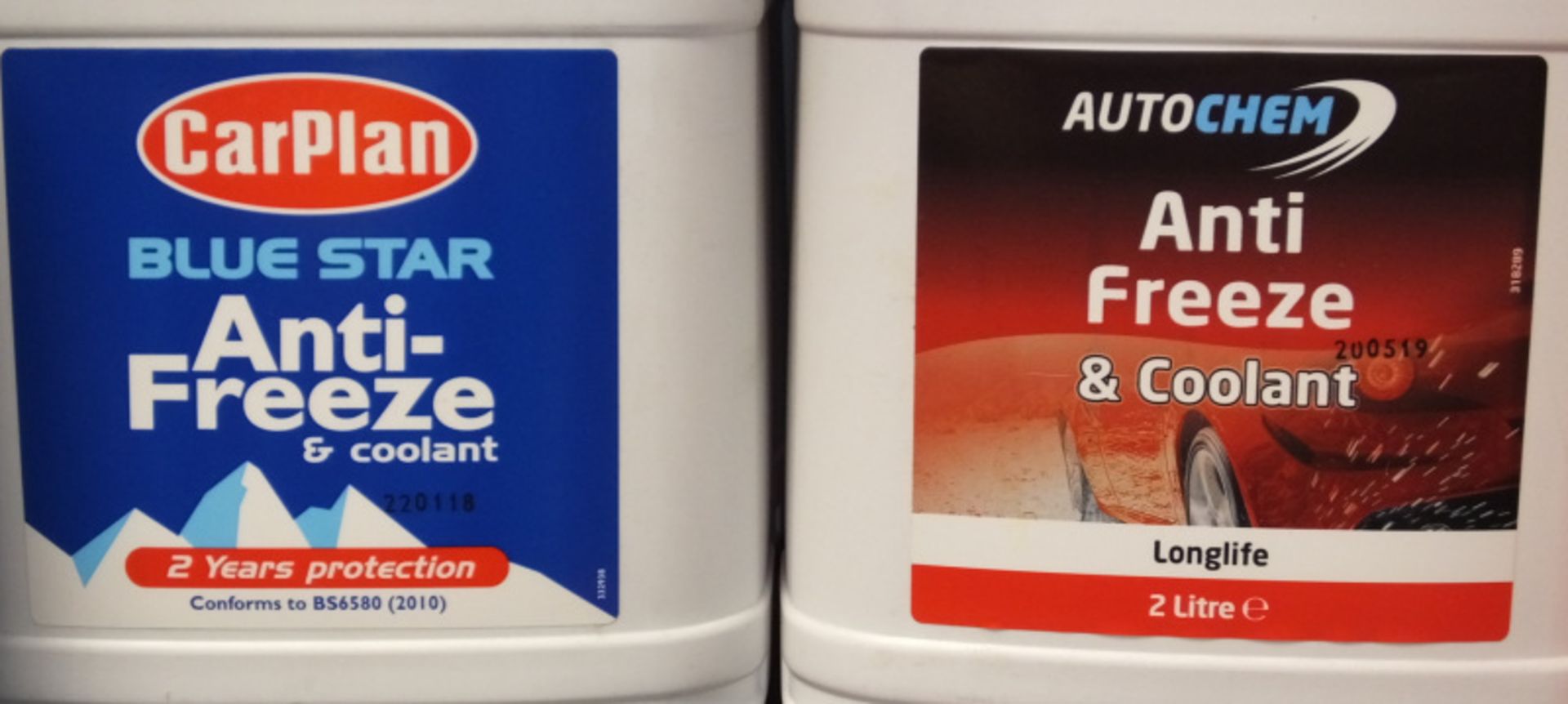 4x Carplan Bluestar Anti-freeze 2L, 1x Triple QX orange concentrated anti-freeze - Image 3 of 4