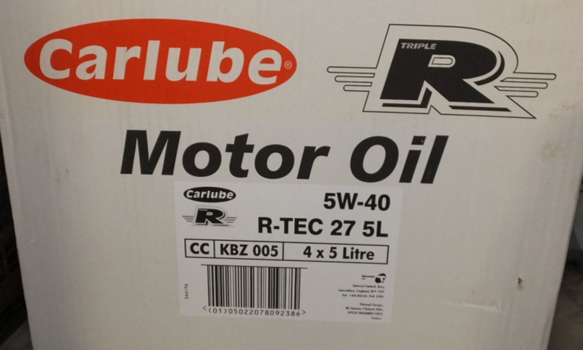 4x Boxes Carlube R-Tec 17 5W-30 5L - 4 per box. 3x Boxes of Carlube R-Tec 5 0W-20 1L - 12 - Image 3 of 6