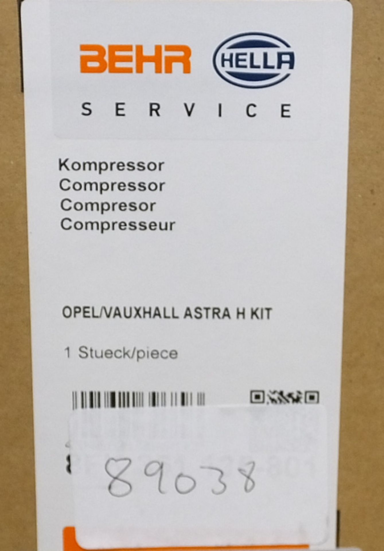 Behr Hella compressor for Opel/Vauxhall Astra H Kit - model 8FK 351 135801 - Image 2 of 2