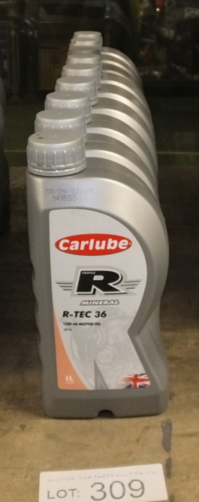 9x Carlube R-Tec 36 mineral 15W-40 motor oil 1L