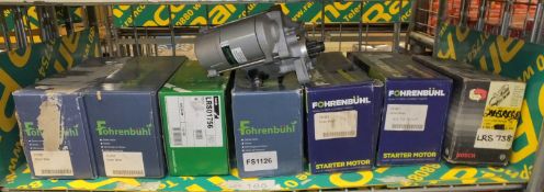 5x Fohrenbuhl, 1x Bosch & 1x Lucas starter motors