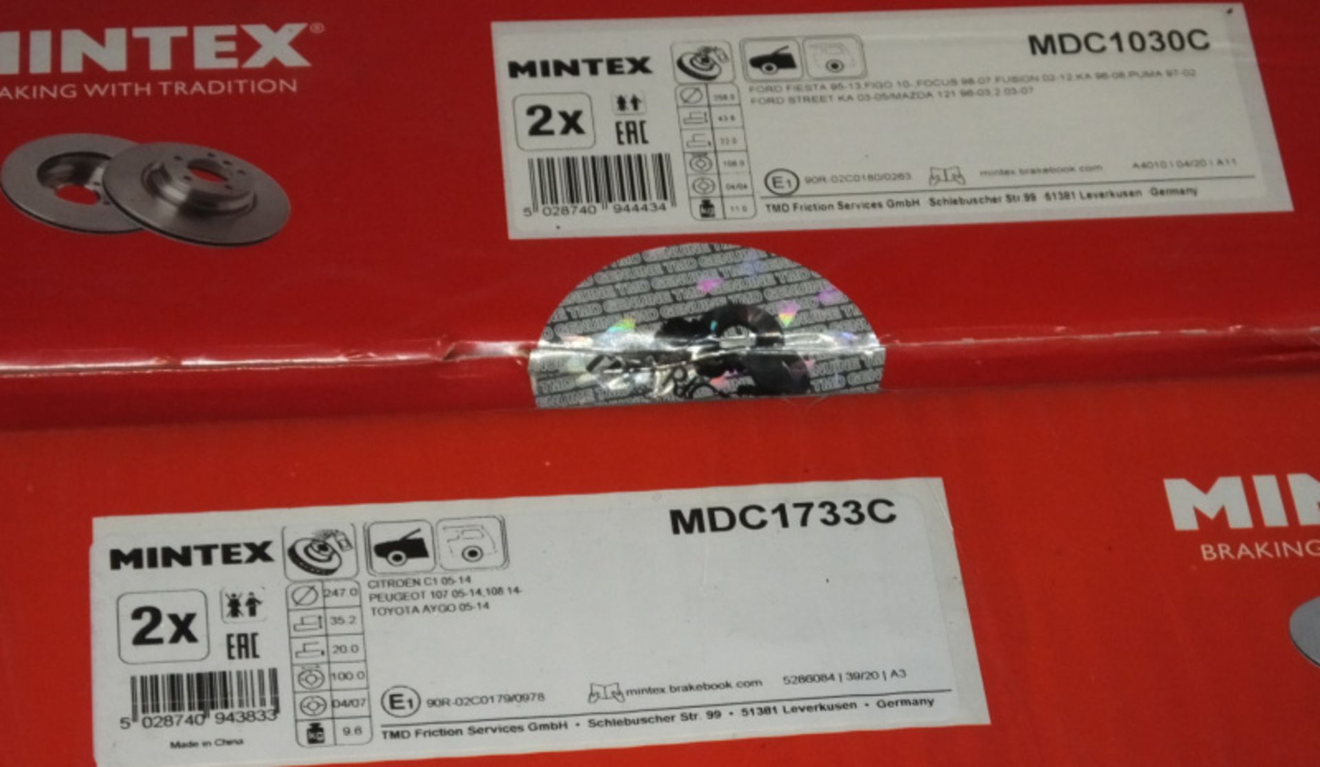 Mintex Brake Discs - Please see pictures for examples of part numbers. - Image 3 of 10