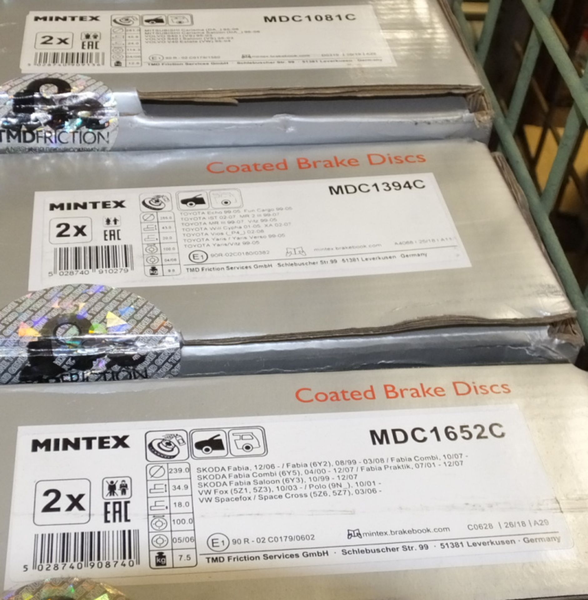 Mintex Brake Discs - Please see pictures for examples of part numbers. - Image 3 of 6