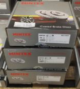 Mintex Brake Discs model numbers MDC1804C, MDC2557C, MDC2292C