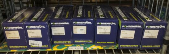 7x Fohrenbuhl Starter motors - Please see pictures for examples of part numbers.