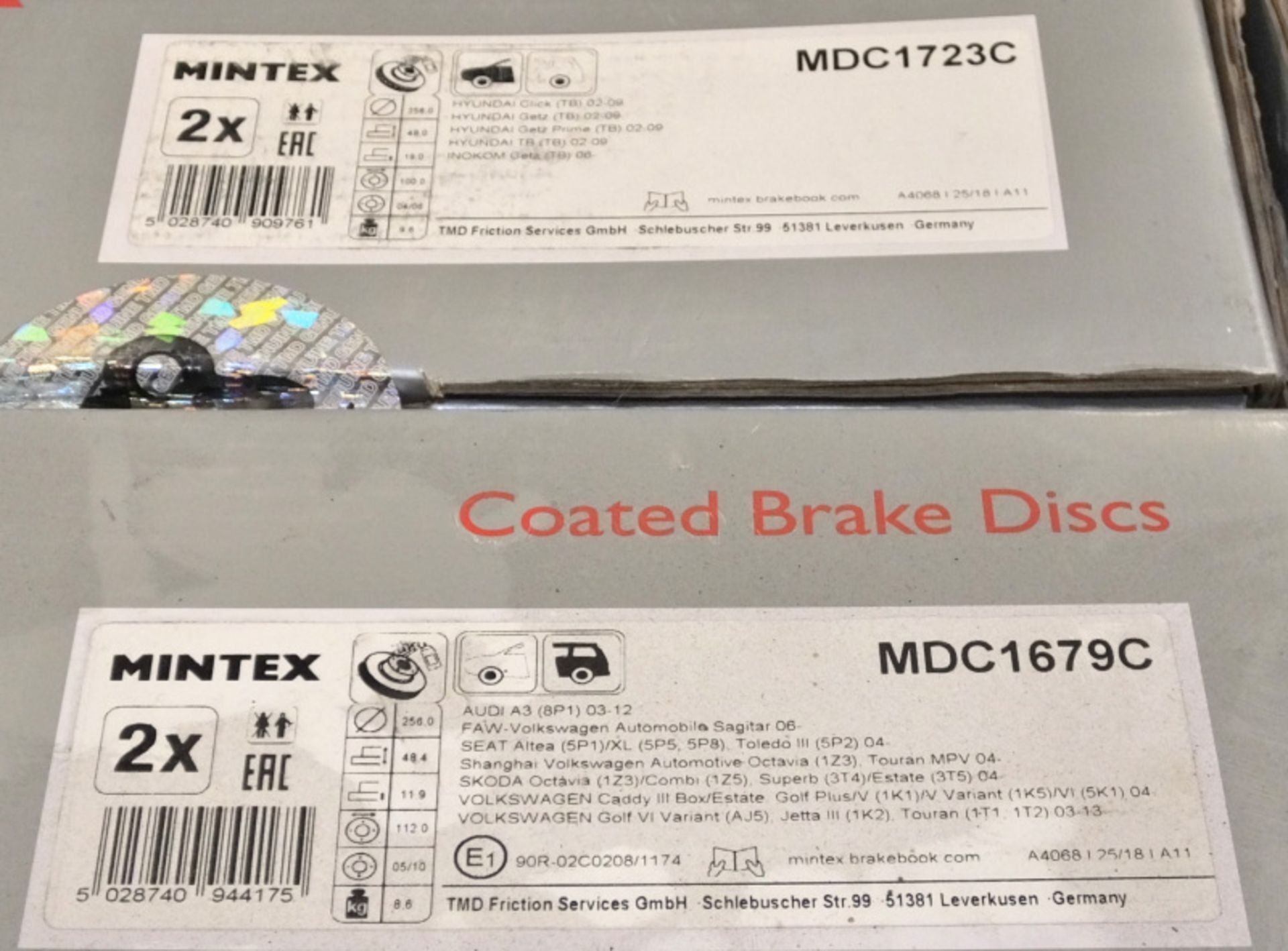 Mintex Brake Discs - Please see pictures for examples of part numbers. - Image 4 of 6