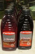 6x Carlube 2-stroke motorcycle oil XL & 3x 2-stroke semi synthetic motorcycle oil 1L