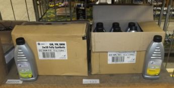 1x Box of 12 1L Gforce fully synthetic 5W-30 C2 Oil and 1x Box of 12 1L fully synthetic 5W