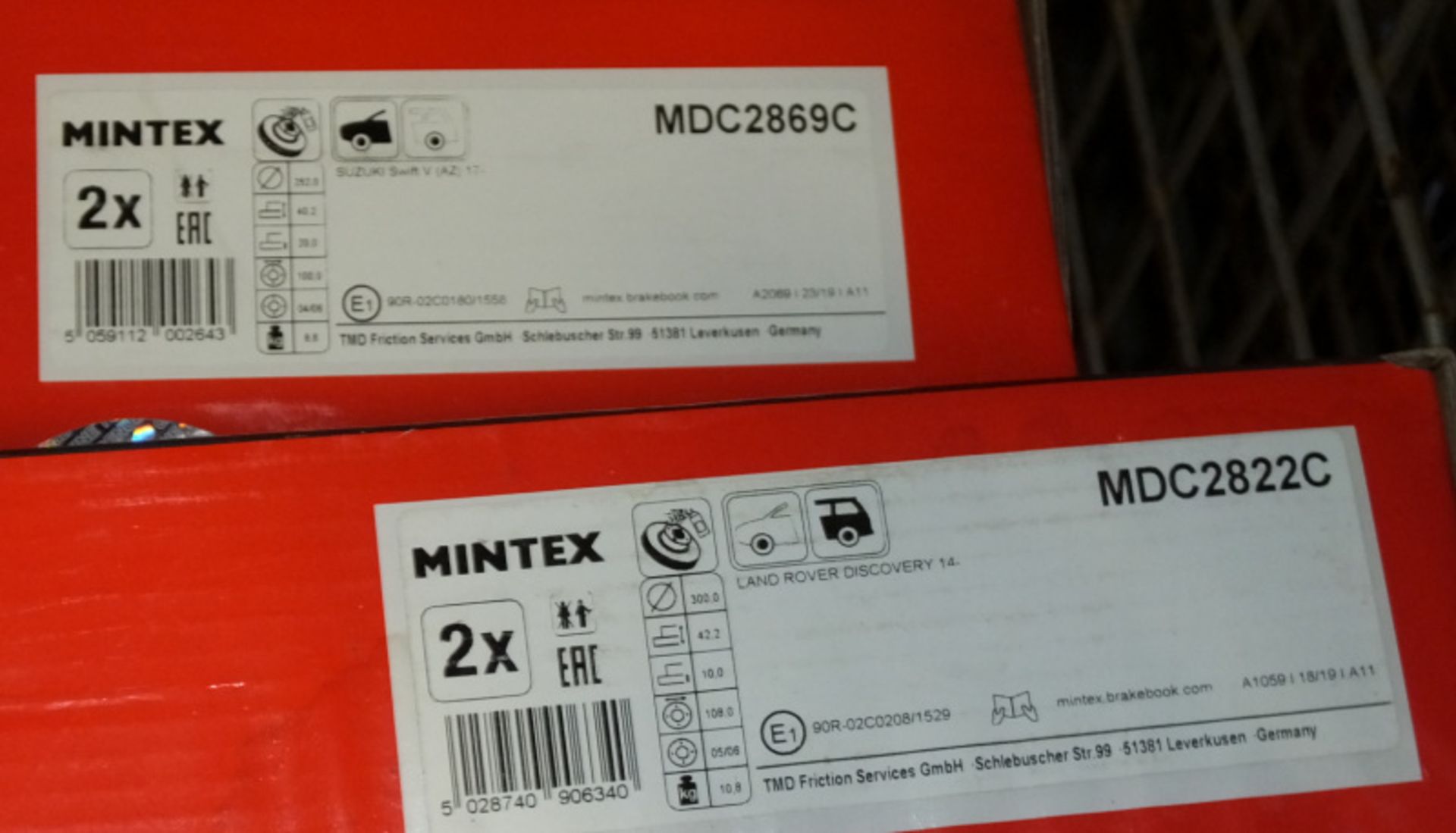 Mintex Brake Discs - Please see pictures for examples of part numbers. - Image 2 of 10