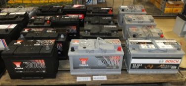 Various Vehicle Batteries - 2x Yuasa YBX5096, Yuasa YBX5100, Bosch S5 A13,